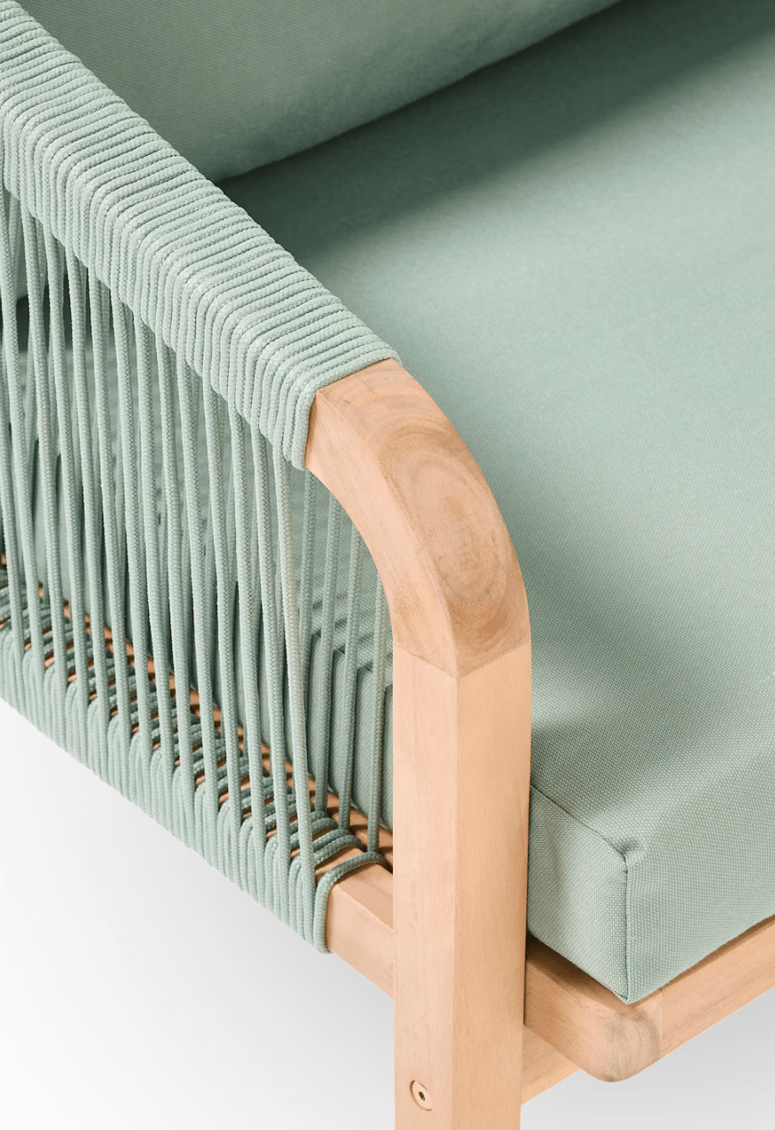 Arlo 4 - Piece Outdoor Sofa Set – Acacia Wood & Rope Design - The Outlet Home