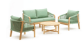 Arlo 4 - Piece Outdoor Sofa Set – Acacia Wood & Rope Design - The Outlet Home