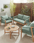 Arlo 4 - Piece Outdoor Sofa Set – Acacia Wood & Rope Design - The Outlet Home