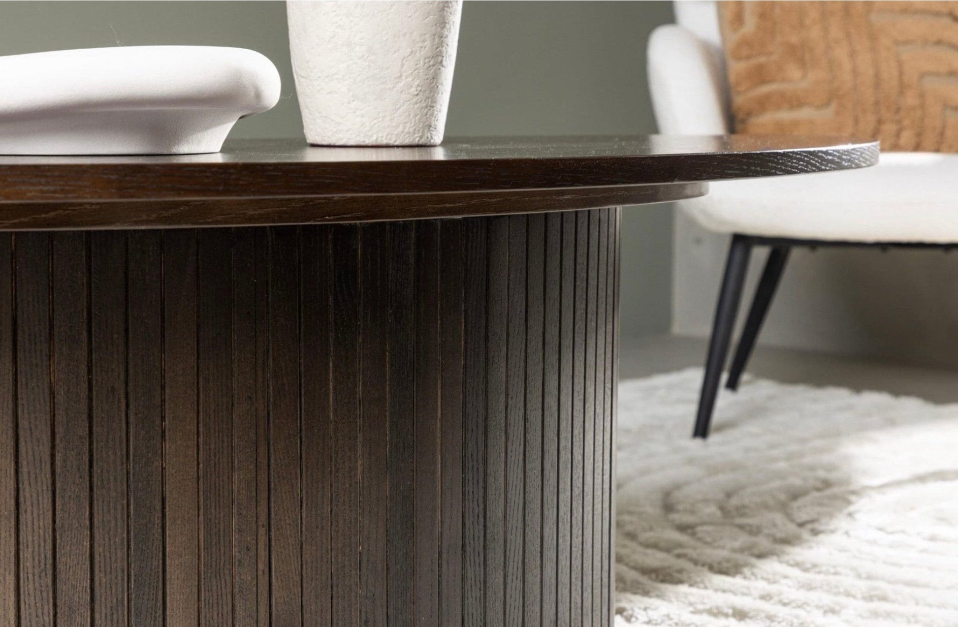 Bianca Oval Sofa Table Mocca - The Outlet Home