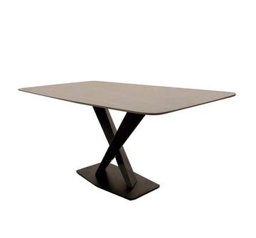 Brand New Apollo 1.6m Black Dining Table with Black Sintered Stone - The Outlet Home