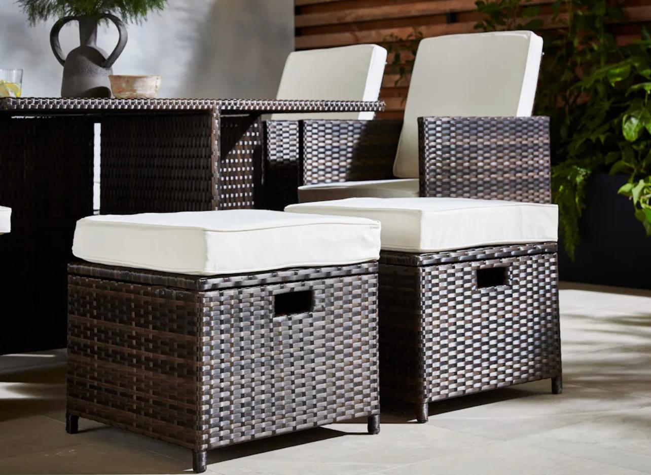 Cambridge 8 Seat Brown Cube Set - The Outlet Home