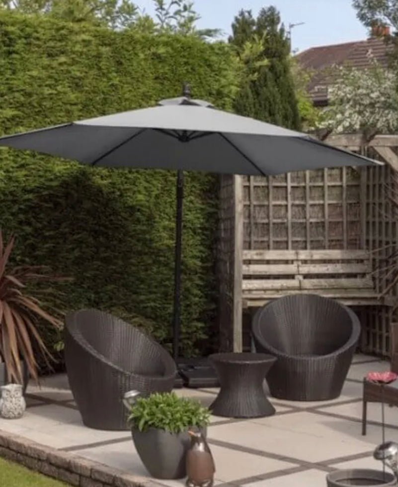Cantilever Parasol 3m Grey - The Outlet Home