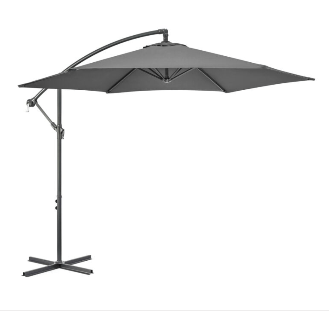 Cantilever Parasol 3m Grey - The Outlet Home