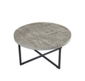 Danny MDF Round Coffee Table with Concrete Effect - The Outlet Home