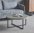 Danny MDF Round Coffee Table with Concrete Effect - The Outlet Home