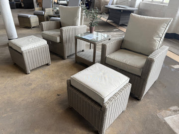 Ex Display Bali Luxury Recliners Garden Furniture Set - The Outlet Home
