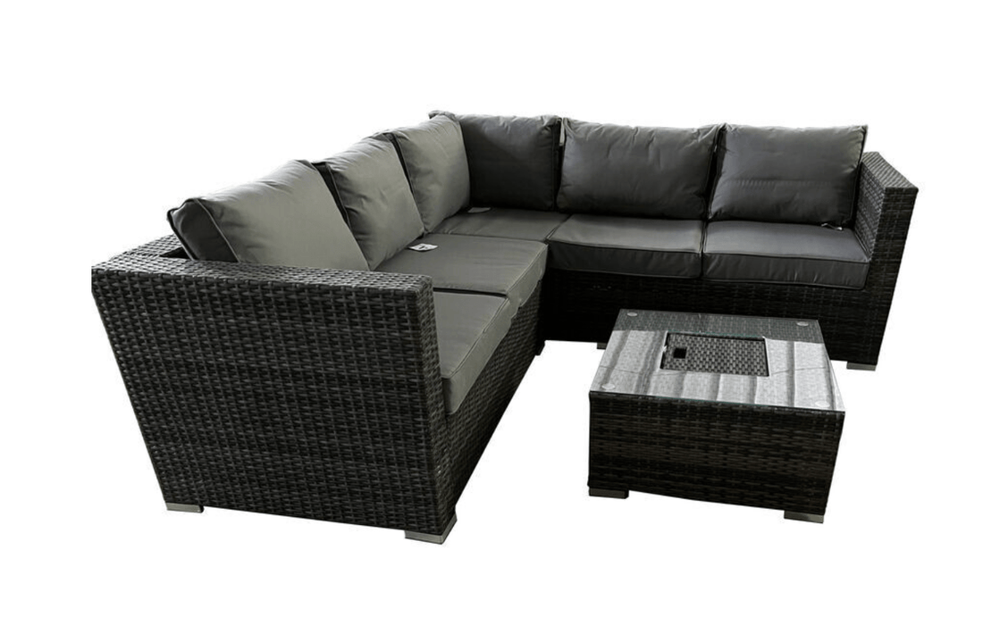 Ibiza Corner Sofa Set with Ice Bucket Coffee Table - The Outlet Home
