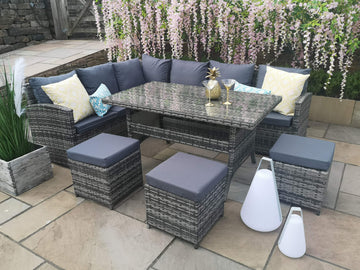 London Corner Sofa Casual Dining Set - The Outlet Home