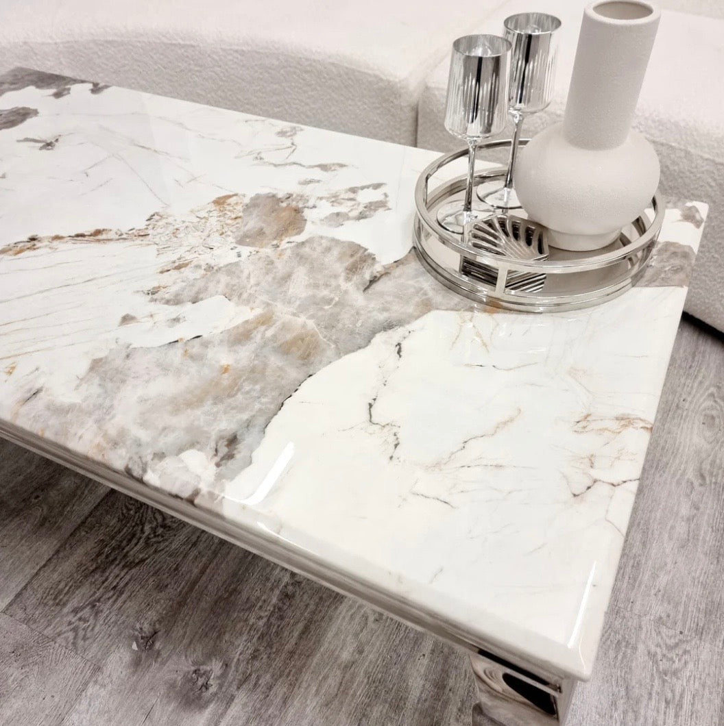 Louis Chrome Coffee Table - The Outlet Home