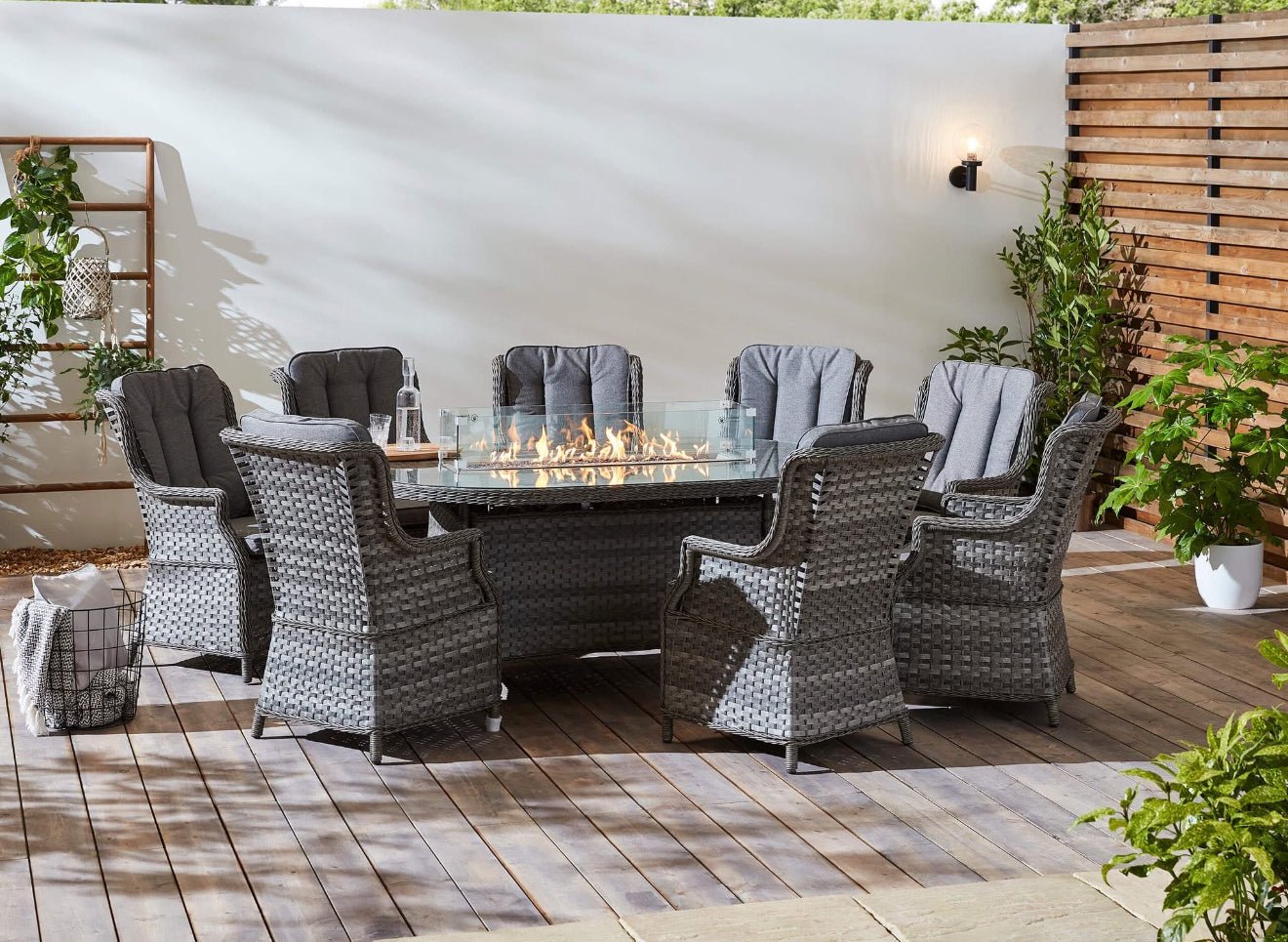 St Tropez 6 Seat Oval Fire Pit Dining Set - The Outlet Homeslider_item_Re9Pgp