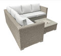 Stockholm Rattan Corner Sofa Set WITH Ice Bucket Coffee Tbale - The Outlet Home