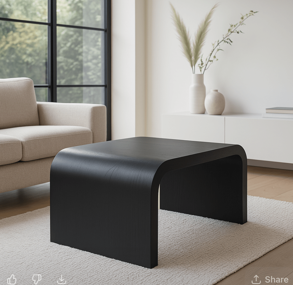 Zala Black Coffee Table - The Outlet Home