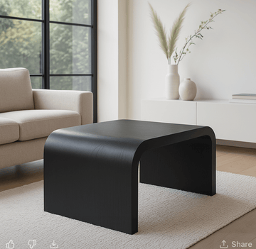 Zala Black Coffee Table - The Outlet Home