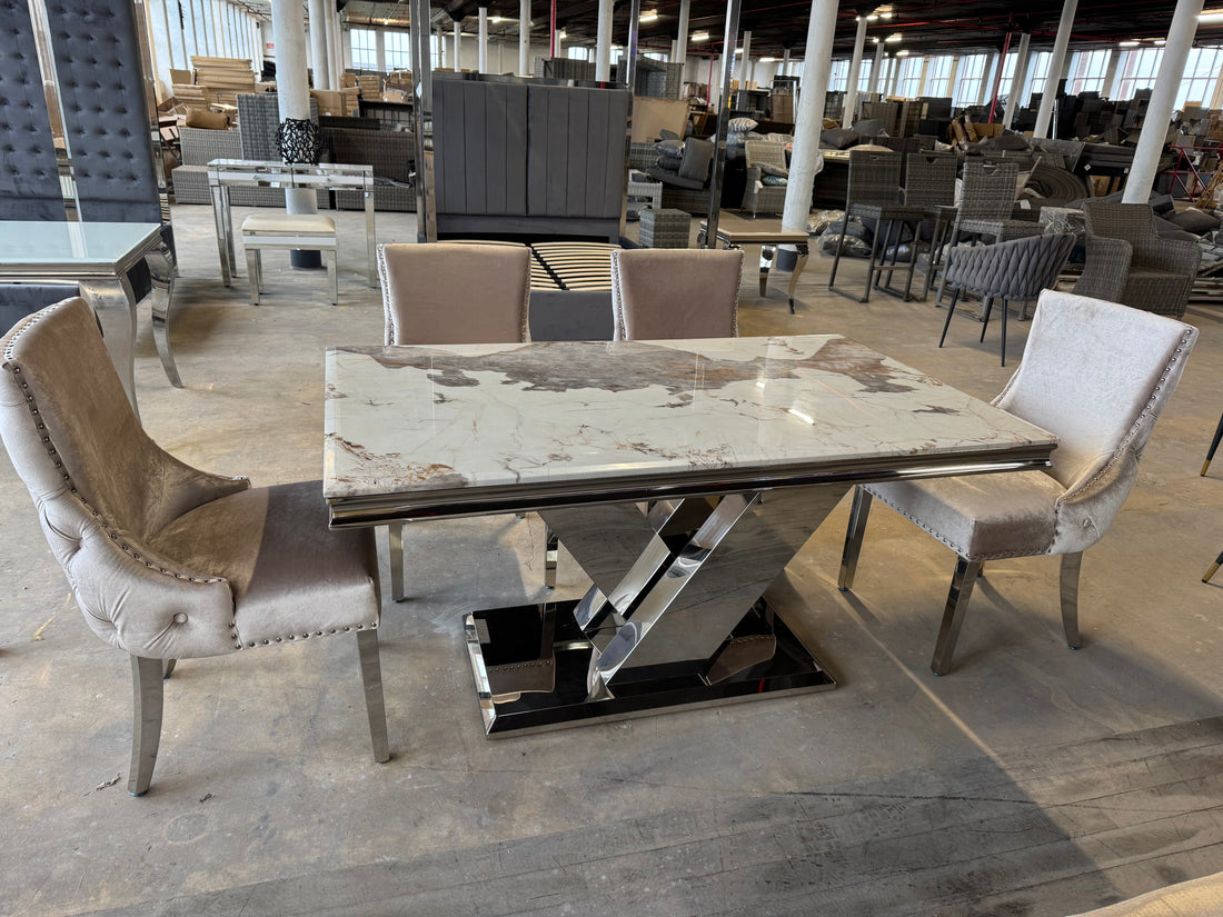 Ada 1.5m Dining Set with Kensington Chairs and Bench