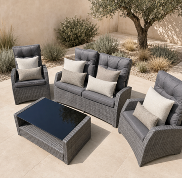 Aspen Sofa Recliner Lounger - Grey
