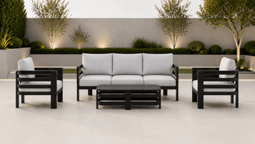 Ada Luxury Aluminium Corner Sofa with Coffee Table - The Outlet Home