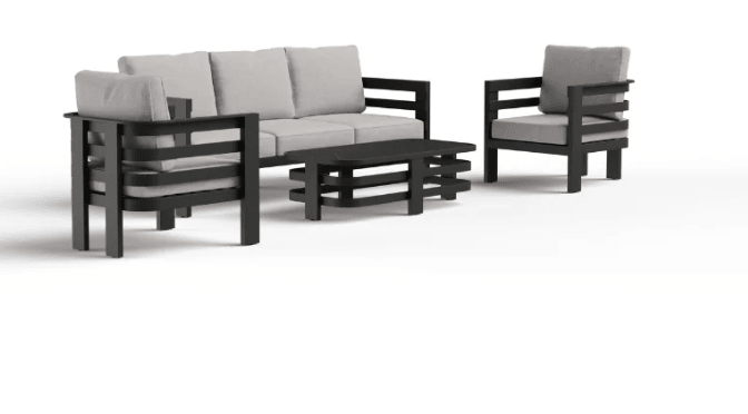 Ada Luxury Aluminium Corner Sofa with Coffee Table - The Outlet Home