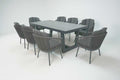 Alize Luxury Aluminium 8 Seat Dining Set - Pre Order April - The Outlet Home