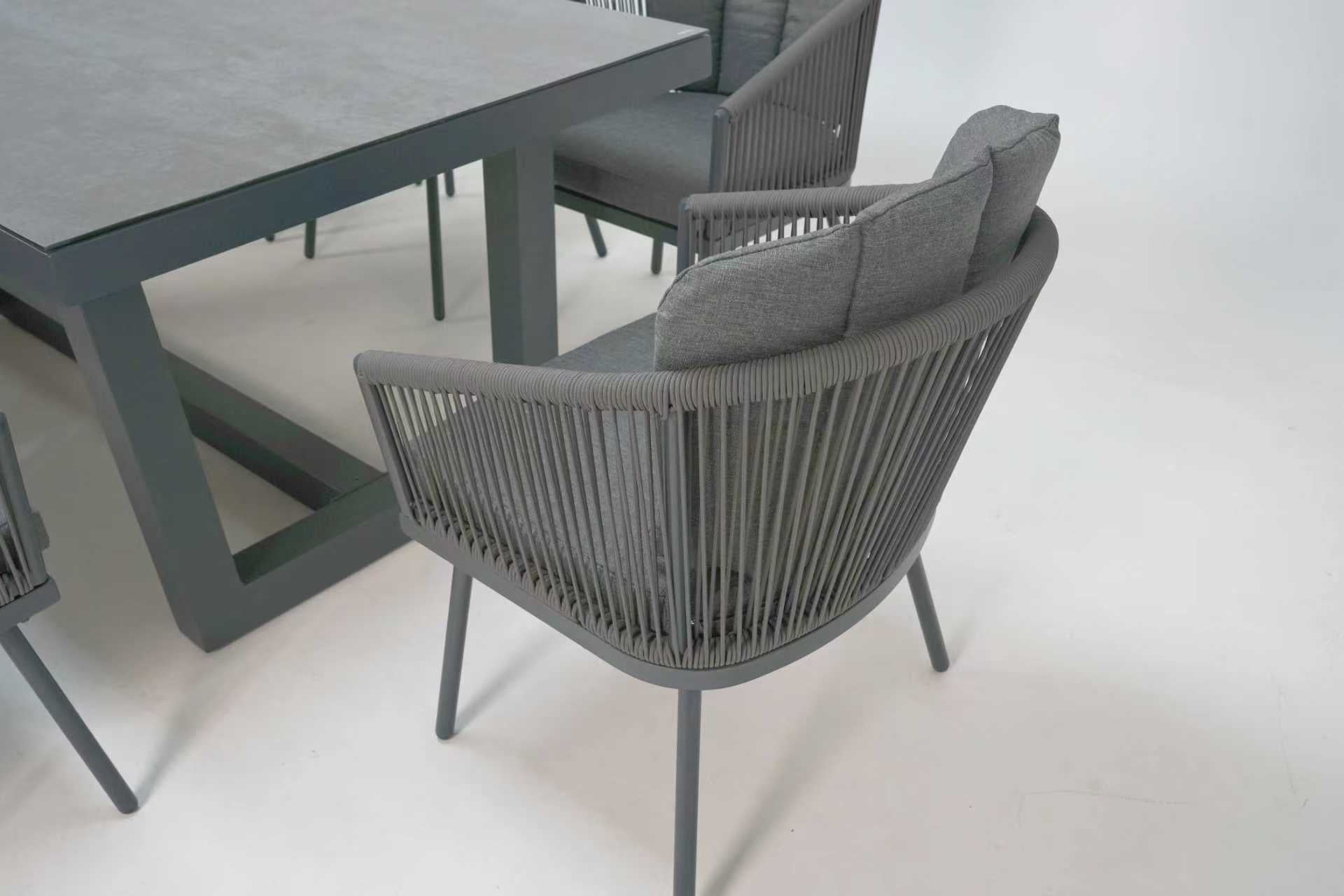 Alize Luxury Aluminium 8 Seat Dining Set - Pre Order April - The Outlet Home