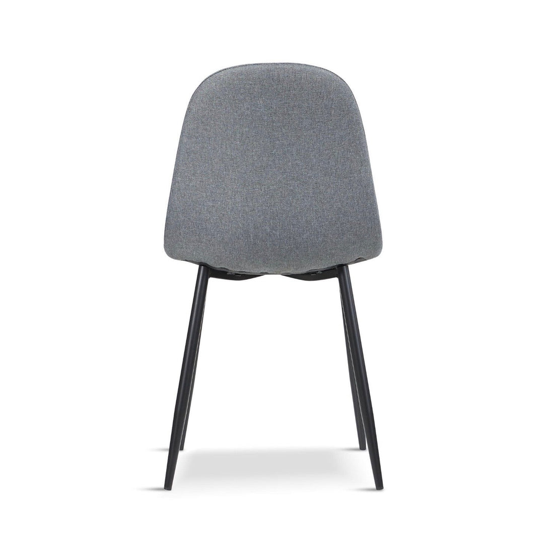 AMES Grey Fabric Upholstered Dining Chair x 4 - The Outlet Home