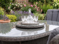 Antigua 6 Seat Oval Dining Set with Lazy Susan in Grey - Pre - order due June - Order by 28th April for Free Weather Cover - The Outlet Home