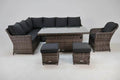 Antigua Corner Sofa Set with Rising Table Dark Grey - Pre-order due end of July - Order by 9th July for Free Parasol & Weather Cover - The Outlet Home
