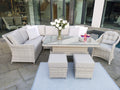 Antigua Corner Sofa Set with Rising Table, Stools & Armchair - Pre - order due in 20th February - The Outlet Home