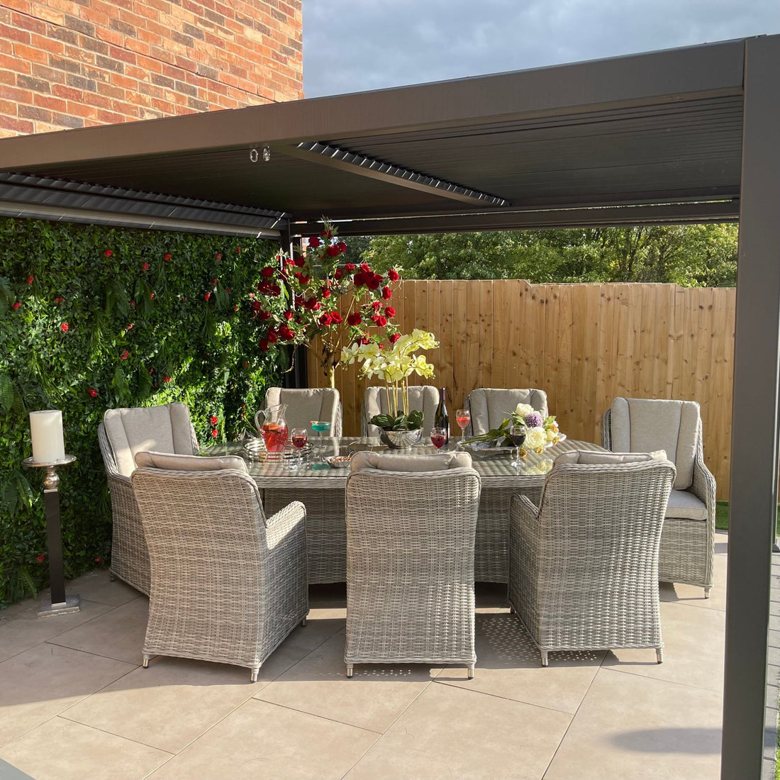 Antigua Luxury 8 Seat Dining Set with Lazy Susan - Pre - order due end of July - The Outlet Home