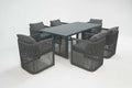 Aria Luxury Aluminium 6 Seat Dining Set - Pre - order March 2026 - The Outlet Home