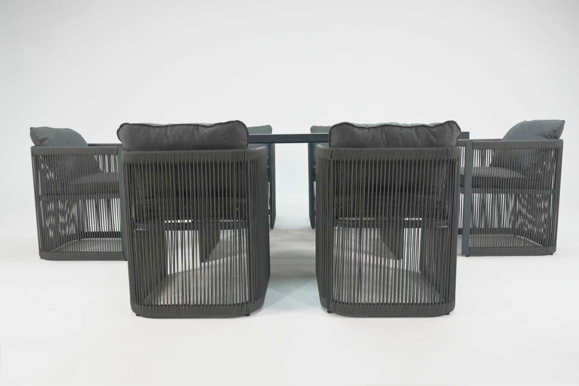 Aria Luxury Aluminium 6 Seat Dining Set - Pre - order March 2026 - The Outlet Home