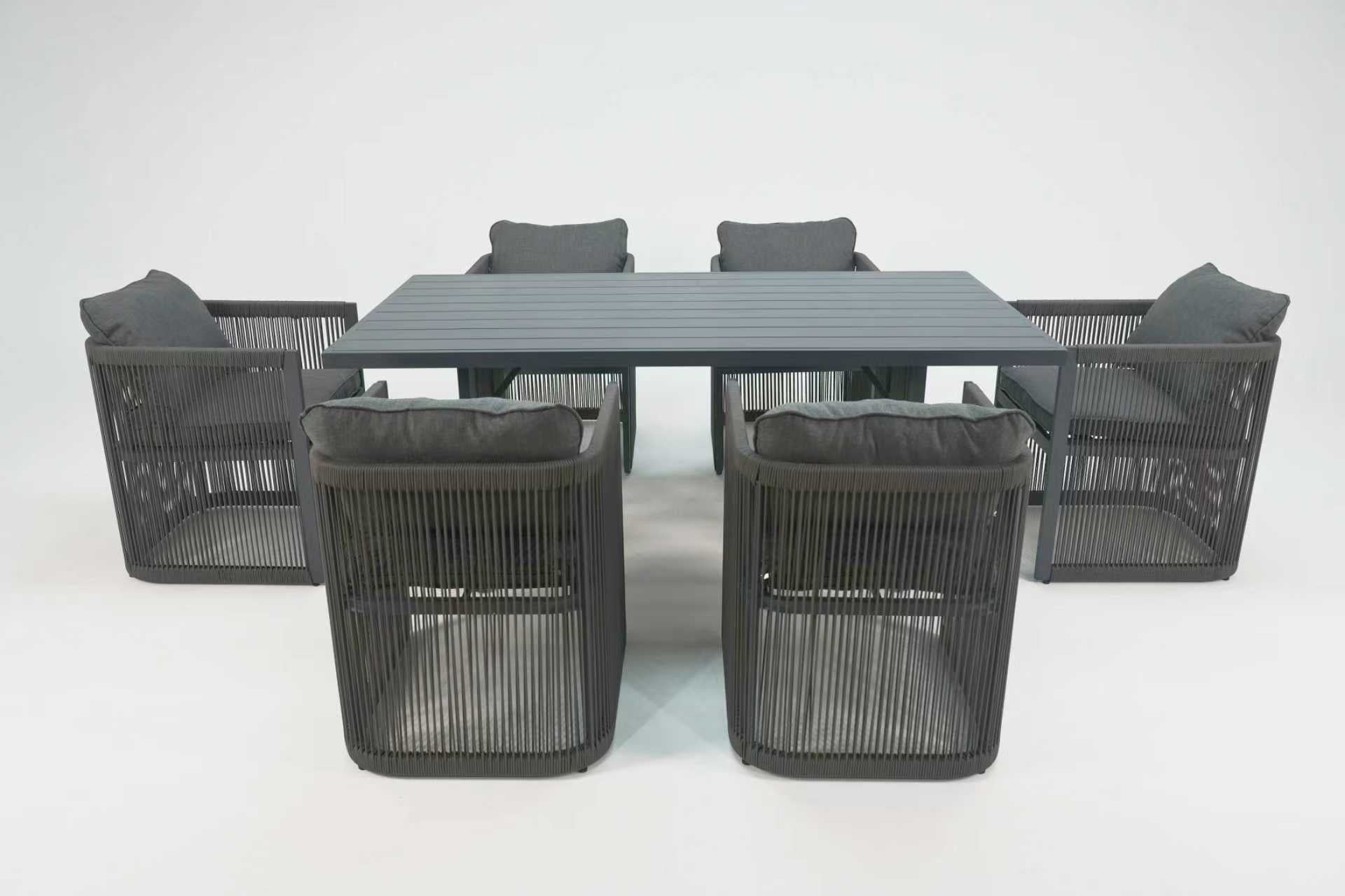 Aria Luxury Aluminium 6 Seat Dining Set - Pre - order March 2026 - The Outlet Home