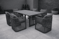 Aria Luxury Aluminium 6 Seat Dining Set - Pre - order March 2026 - The Outlet Home