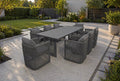 Aria Luxury Aluminium 8 Seat Dining Set Dark Grey - Order by 17th April for Free Parasol & Weather Cover (Copy) - The Outlet Home