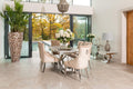 Arianna Grey Marble Dining Table with 4 or 6 Cheshire Chairs Champage - The Outlet Home