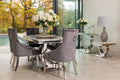 Arianna Grey Marble Dining Table with 4 or 6 Cheshire Chairs Dark Grey - The Outlet Home