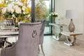 Arianna Grey Marble Dining Table with 4 or 6 Cheshire Chairs Dark Grey - The Outlet Home