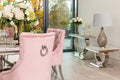 Arianna Grey Marble Dining Table with 4 or 6 Cheshire Chairs Pink - The Outlet Home