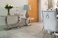 Arianna Grey Marble Dining Table with 4 or 6 Cheshire Chairs Silver Grey - The Outlet Home