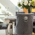 Arianna Grey Marble Dining Table with 4 or 6 Lion Knocker Chairs - The Outlet Home
