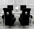 Arianna Marble Dining Table with 4 or 6 Emma Dining Chairs - The Outlet Home