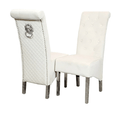 Arianna Marble Dining Table with 4 or 6 Emma Dining Chairs - The Outlet Home