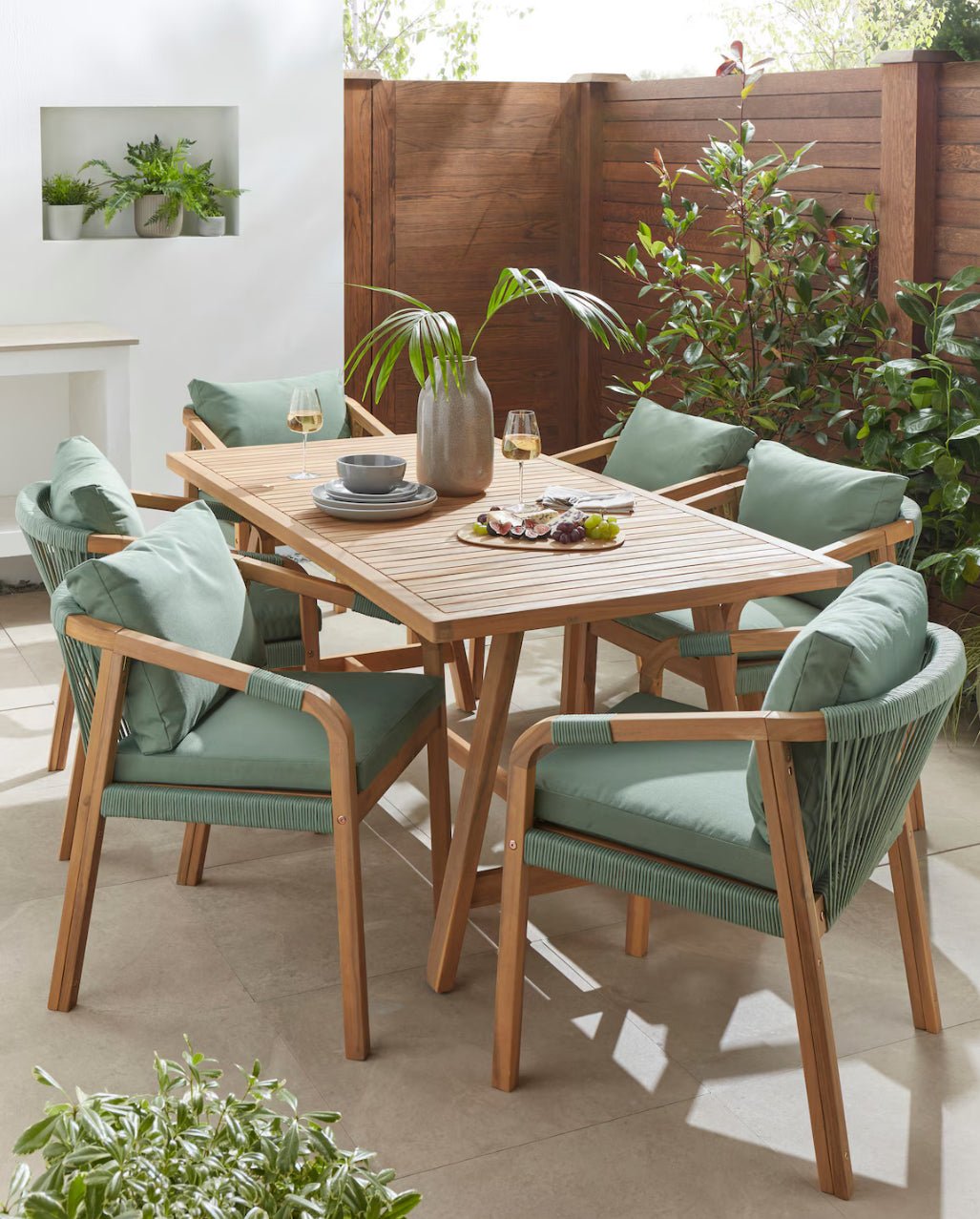 Arlo Rope Weave 6 Seat Dining Set - The Outlet Home
