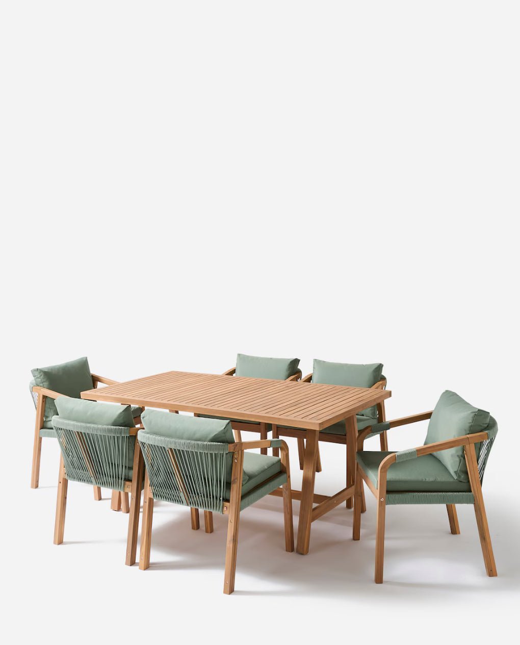 Arlo Rope Weave 6 Seat Dining Set - The Outlet Home