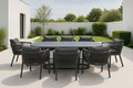 Aura Aluminium Oval 8 Seat 185 cm Dining Set with Olefin Rope Chairs - Pre Order Feb 2026 delivery - The Outlet Home