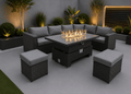Ava Corner Sofa with Rise and Fall Fire Pit Dining Table - Order by 14th May for Free Parasol & Weather Cover - The Outlet Home