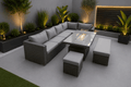 Ava Corner Sofa with Rise and Fall Fire Pit Dining Table - Order by 14th May for Free Parasol & Weather Cover - The Outlet Home