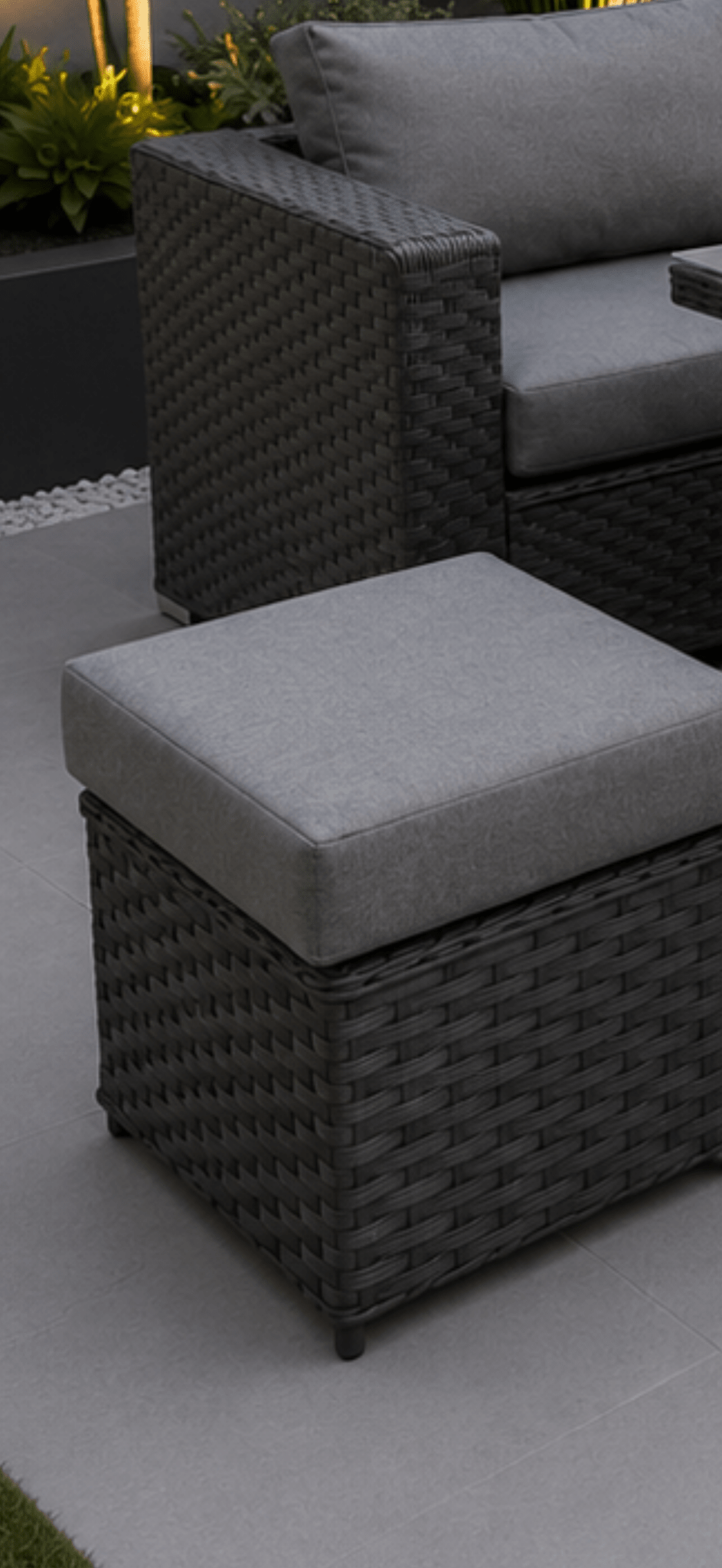 Ava Corner Sofa with Rise and Fall Fire Pit Dining Table - Order by 14th May for Free Parasol & Weather Cover - The Outlet Home