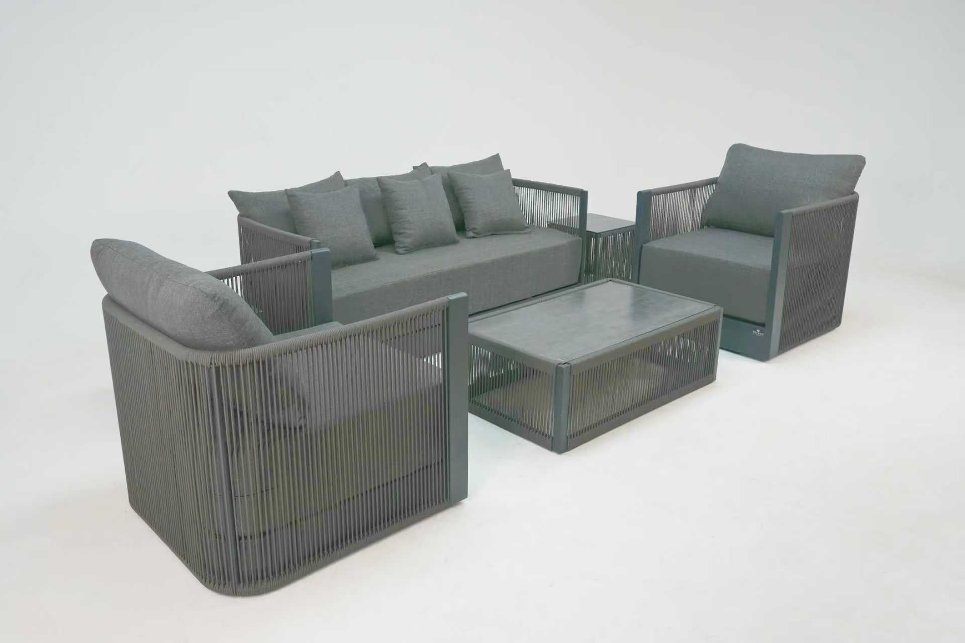 Bali Luxury Sofa Set Grey - Pre - order due May - Order By 12th March For Free Parasol & Weather Cover - The Outlet Home