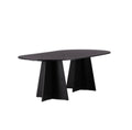 Black Bootcut Oval Dining Table - The Outlet Home